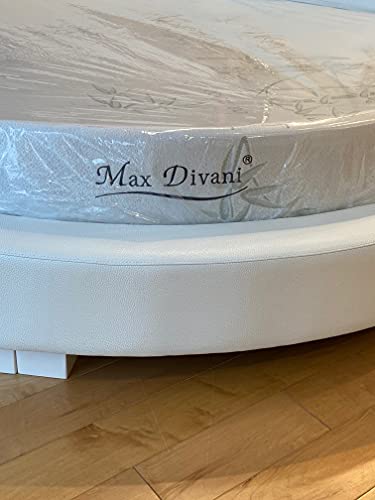 Matisse Panda Round Modern Platform Bed (White) #TOP2