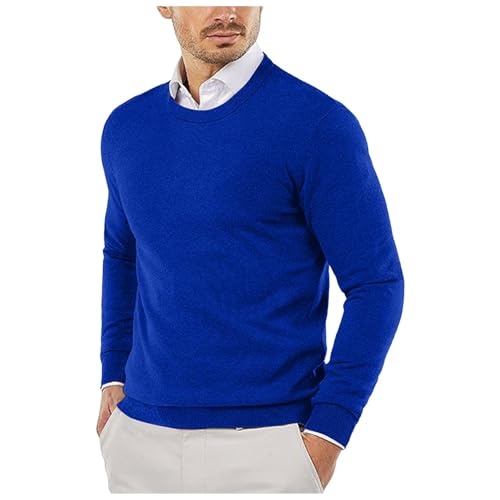 Mens Sweater,Men's Crew Neck Sweater Slim Fit Lightweight Sweatshirts Knitted Pullover for Casual Or Dressy Wear
