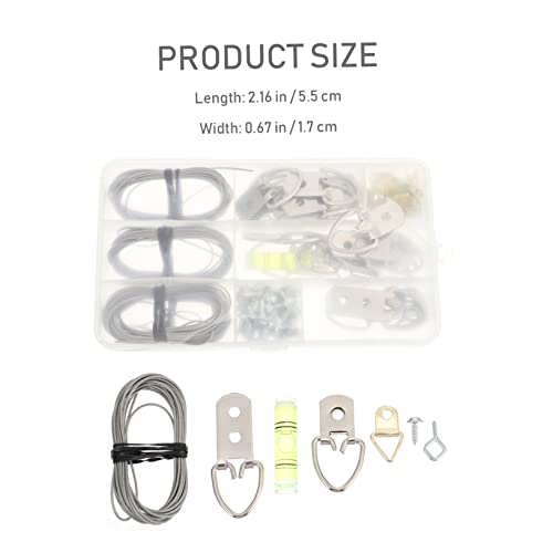 Image of KALLORY 102pcs Photo Hanging Kit Durable Wire Screws Hooks for Picture Frames Art Mirrors for Home Office School Wall Mounting Versatile Hanging Hardware
