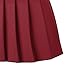 Girstunm Women's Pleated Skirt Mini Skater Basic Skirts High Waist School Girls Uniform Short Cheerleader Skirt Wine Red M