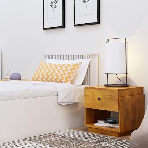 Image of Bniture Modern Single Size Bed with Storage Box | Engineered Wood Bed Designer Headboard | Wooden Single Cot Beds with Storage for Bedroom 3 Year Warranty (Frosty White)