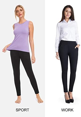 Bamans Women's Skinny Leg Work Pull on