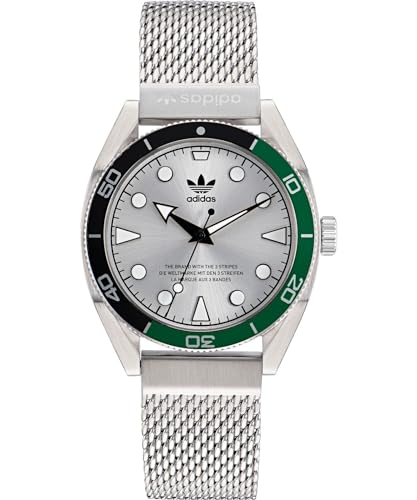 adidas Reloj Analógico para Hombres de Cuarzo con Correa en Acero Inoxidable AOFH22503