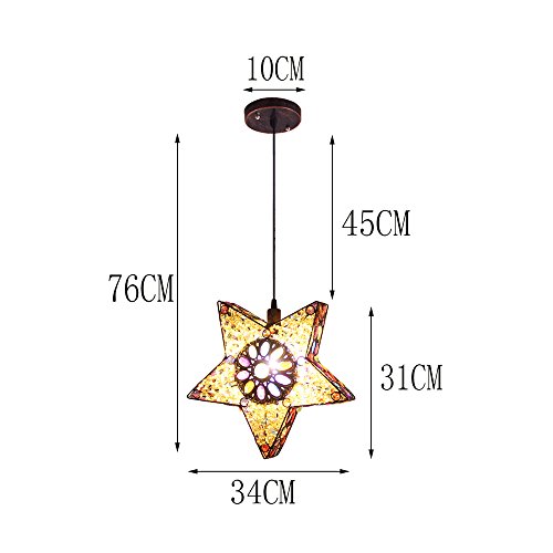 Lustre de style américain en forme d'étoile E14