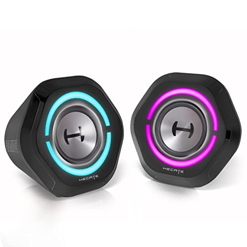 Edifier Bluetooth 5.3 Gaming Speakers,10W PC USB Computer Speakers for Laptop Desktop 3.5mm aux Input Hecate G1000 Black
