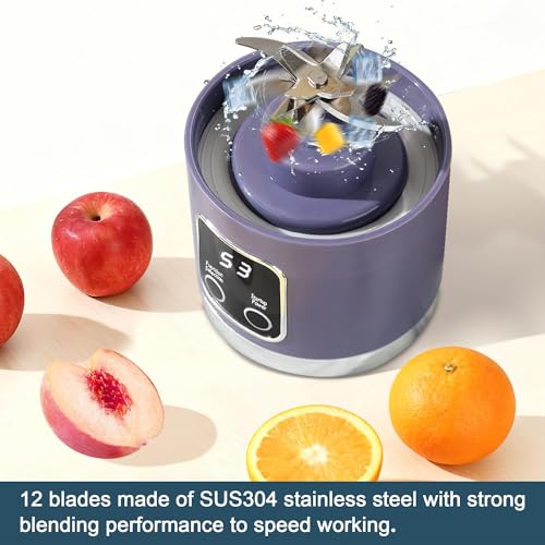 Image of Portable USB Rechargeable Blender & Juicer, Compact Fresh Fruit Smoothie Maker, Instantly Nutritious, Ideal For Cold Drinks, Camping & Dining, Adjustable Gear (Multicolour) (S5)