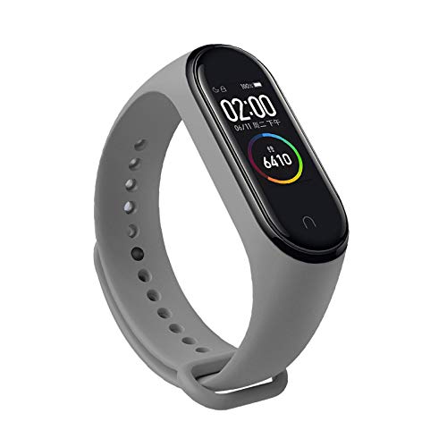 Pulseiras para mi band 4 ou mi band 3 - kit com 2 unidades (Branco e Cinza)
