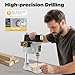 Mini Drill Press Precision Benchtop Drilling Machine Elecric Portable Table Driller CNC Chuck Metal Wooden DIY Jewelry Making Crafts Tool Upgraded for Drilling Vertical & Angled Holes