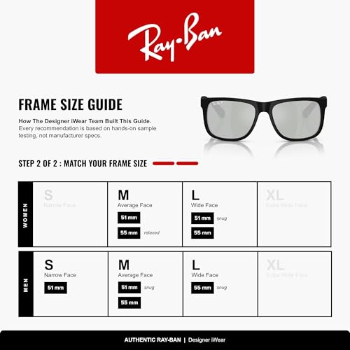 Image of Ray-Ban RB4165 Justin Classic Square Sunglasses for Men for Women