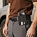 Leather Tool Belt Pouches Tool Holster EDC Pouch with Belt Clip, Multitool Sheath Pocket Organizer Includes Metal Clip, Fits Flashlight, Pen