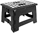 StepSafe® High Quality Non Slip Folding Step Stool For Kids and Adults with Handle- 9 in Height, Holds up to 300 Lb! (black)