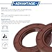 VekAuto Universal Oil Seal TC Double Lip W Steel Spring Seal Ring Rotary Shaft Seal 30x50x7mm High Pressure FKM Rubber Brown 2 Pcs