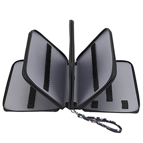 BSTKEY 200 Slots Pencil Wrap Case Pencil Holder, Colored Pencil Pouch Bag Pen Storage Organizer with Zipper for Color Pencils Stationery (Plum) - Image 5