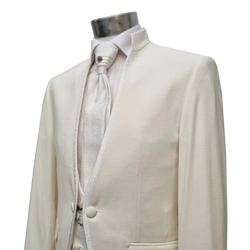 MMUGA Hochzeitsanzug Bräutigam Anzug Stehkragen – Bild 3