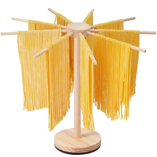 NCOALE Nudeltrockner Nudelständer, Pastatrockner aus Holz mit 9 abnehmbaren Armen Nudeltrockner mit Drehbarer Drehbarem Sockel für Italienische Nudeln Chinesische Nudeln NCOALE Nudeltrockner Nudelständer, Pastatrockner aus Holz mit 9 abnehmbaren Armen Nudeltrockner mit Drehbarer Drehbarem Sockel für Italienische Nudeln Chinesische Nudeln