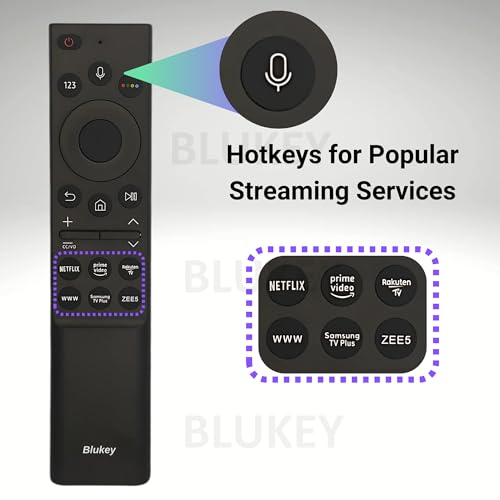 Image of Remote Control for Samsung 4K Smart QLED LCD LED TV QA55QEF1AULXL UA43AUE65AKXXL (with Voice Function /with Bixby Support)