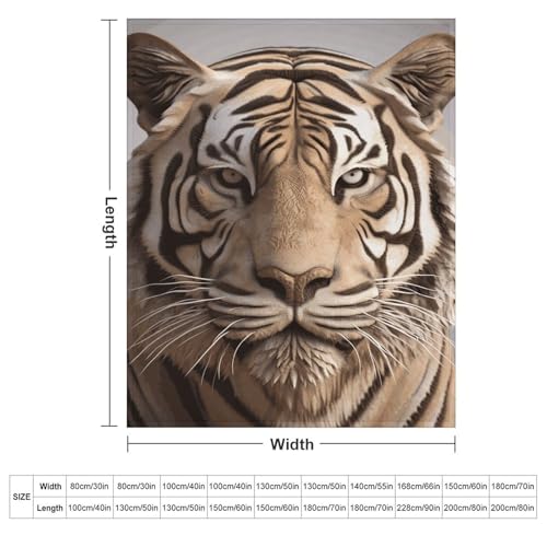 Couverture tigre flanelle douce haut de gamme avec impression relief 3D - 3