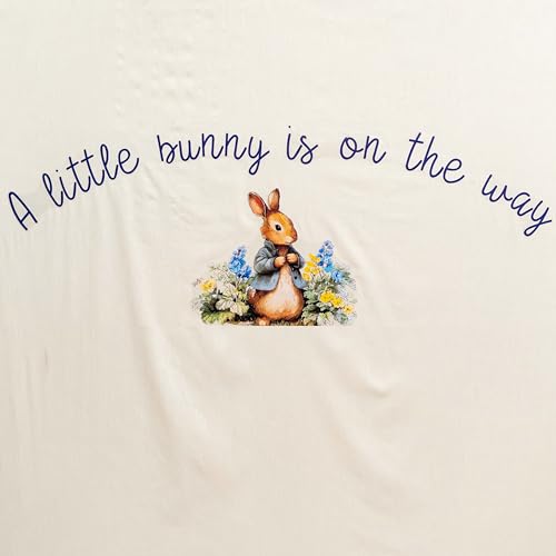 UDOTE A Little Bunny is on the Way Wall Decal- Watercolor Floral Design, Nursery Decor, Baby Shower & Gender Reveal Theme. (A Little Bunny is on the Way) by UDOTE - Used condition - Image 9