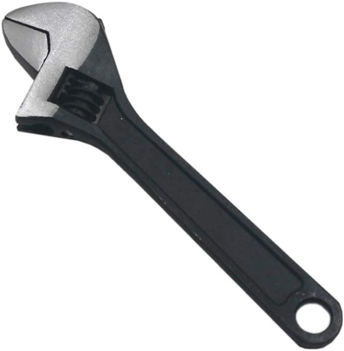 Mini Size Steel Wrench Key Chain, 2.5"/4" Mini Adjustable Spanner Portable Repair Tool Keychain Key Ring 4 inch-Black