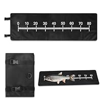 Casenly Angeln Abhakmatte, 98x30.5cm Karpfen Matte Faltbare, Fishing Abhakmatte mit Maßband, Tragbar Measure Mat für Anfänger Angler zum Spinnfischen Raubfische Outdoor (Schwarze)