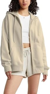 Besick Plain Winter Wear Cotton Oversized Baggy Drop Shoulder Hooded Neck Zip Up Zipper Sweat Shirt for Women Price In India