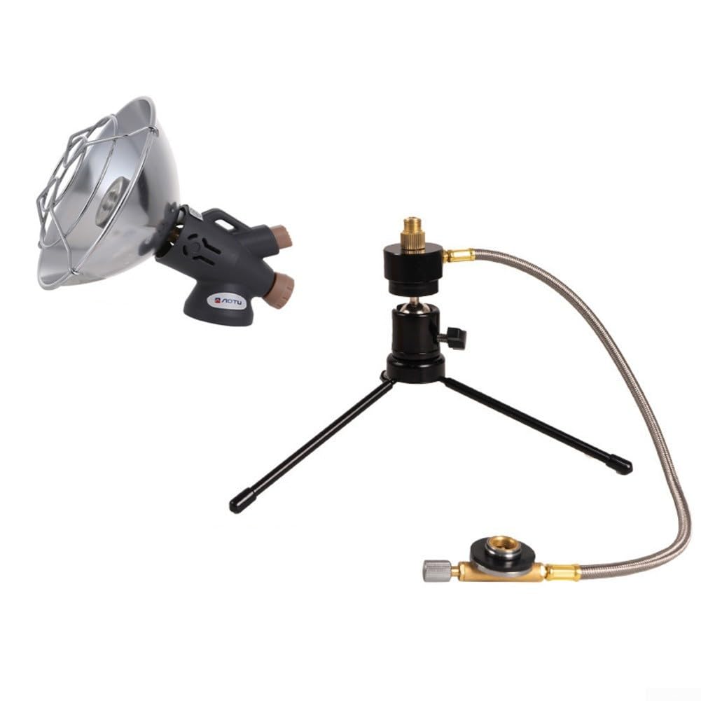 Chauffage électrique à gaz avec base pliable portable, niveaux de chaleur réglables pour le camping, la pêche et la terrasse (B)