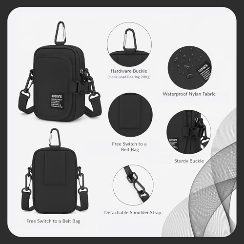 Image of CARRY TRIP Tactical Outdoor Sling Bag with Adjustable Strap, 2 Compartments, Water-Resistant Material, Keychain & Card Slots - Hiking, Camping & Travel Crossbody Bag for Men & Women
