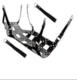 Sangle en cuir robuste – Balançoire en cuir véritable avec étriers et anneaux de suspensio...