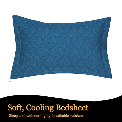 Image of IVAZA Ezyption Cotton Soft and Warm Mix N Match Bedsheet Set for Single Size Bed Soft Durable bedsheet with1 Pillow Cover Gold Yellow
