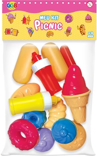 GGB Plast Meu Kit Picnic Docinhos e Guloseimas 14 Peças