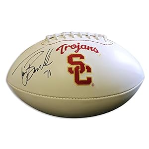 Tony Boselli USC Trojans Autographed White Panel Logo Football Autographed – Autographed College Footballs