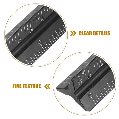 Regla de escala triangular de 30 cm para evitar manchas de tinta en dibujo técnico 3
