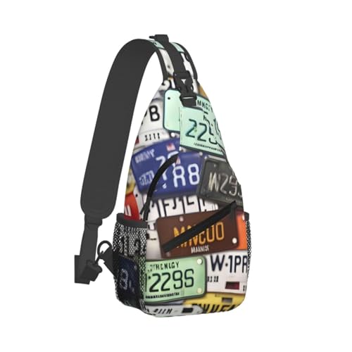 Morrales de senderismo sling estampado negro 16L miniatura 2