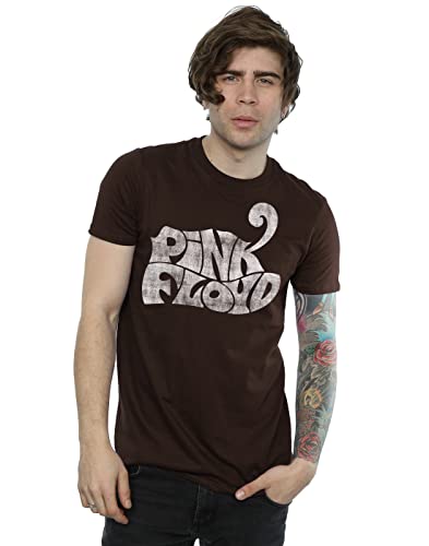 Image of Pink Floyd Men's Logo 70s T-Shirt Brown Small