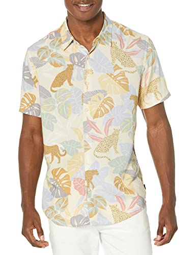 Chemise en rayonne léopard Guess homme légère à manches courtes