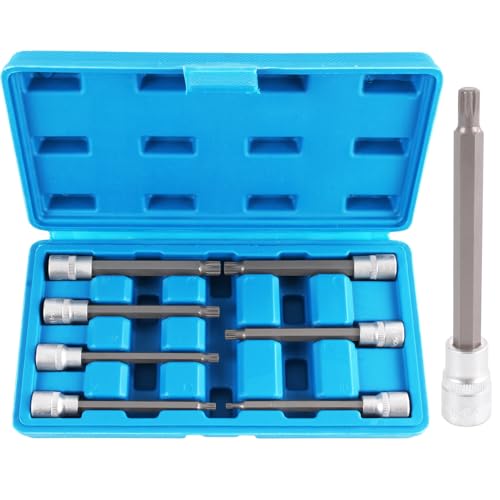 TECPO Steckschlüssel Satz 3/8 Zoll Innen Vielzahn Satz M4-M10 Nuss Set 7-teilig 12-kant Nüsse Vielzahnnuss 1 TECPO Steckschlüssel Satz 3/8 Zoll Innen Vielzahn Satz M4-M10 Nuss Set 7-teilig 12-kant Nüsse Vielzahnnuss