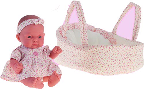 Preisvergleich Produktbild Antonio Juan 4076 Babypuppe Pitu Capazo 26 cm - komplett Vinyl