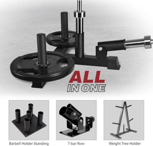 Image of Yes4All Exercise Machine Adjustable T Bar Row Attachment, D Row Handle /Landmine Handle Attachment with Textured Rubber Handles