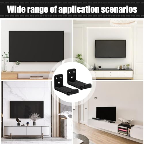 Soporte de barra de sonido con brazo ajustable rack doble pared para altavoz hogar 4