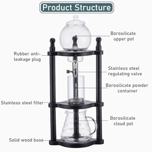 Cafetière à infusion froide de 600ml offrant une saveur riche et douce