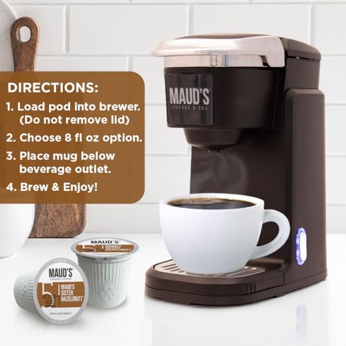 Image of Maud's Sweet Hazelnut Flavored Coffee Pods, 18ct | Medium Roast Flavored Coffee in Single Serve Pods - Compatible with Keurig Coffee Makers