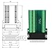 ATMLCOER DB44 Connector,Female D-SUB Header to 44-pin Port Terminal Adapter Breakout Board No Soldering Needed,with Bolts