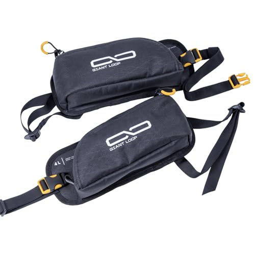 Giant Loop Pannier Pockets, Minimalist Version of Tank Panniers, 4-Liters Storage Volume, Suitable for Virtually Any Motorcycle Make & Model (Black)