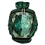 Jade Green Galaxy Wolf