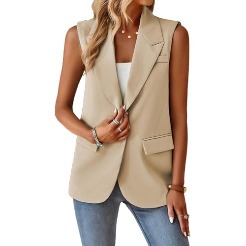 Womens Blazers for Work Casual Business Dressy Blazers Open Front Single Button Summer Jacket Fashion Suit Jacket2
