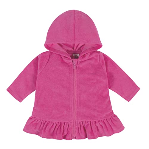 Image of Gerber Baby-Girls Toddler Zipper Hoodie Terry Swimsuit Cover Up