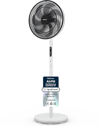 Pro Breeze Ventilatore a Piantana AirFlo Slim 43” – silenzioso e potente, basso consumo...