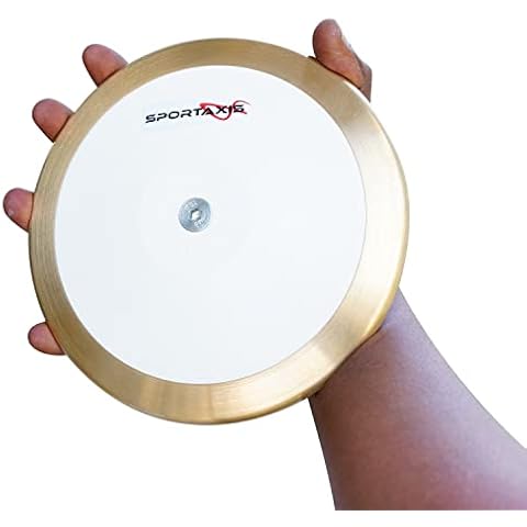 SPORTAXIS 1 kg Professional Gold Training Discus - High Spin, Low Spin for Professionals - Signature Throwing Discus, Brass Outer Rim, Perfect Weight Distribution - 85% Rim Weight Cover