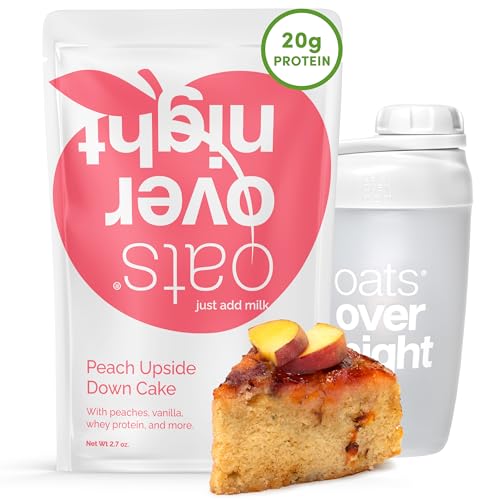 Oats Overnight - Peach Upside Down Cake - 20g Protein,