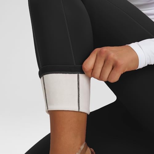 Fleece Lined Leggings for Women with Pockets Windproof Thermal Winter Yoga Pants Buttery Soft High Waisted Gym Hiking4